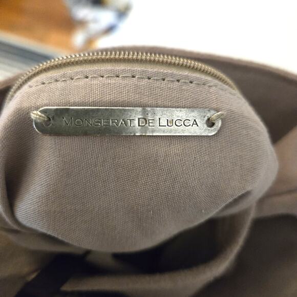 Monserat De Lucca Noe Petite Taupe Suede Fringe Crossbody Bag - Picture 9 of 9